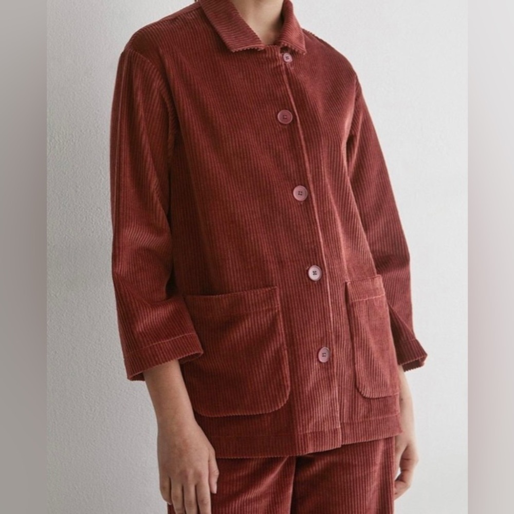 TOAST UK Organic Corduroy Jacket in Rust Size UK 8 / US S